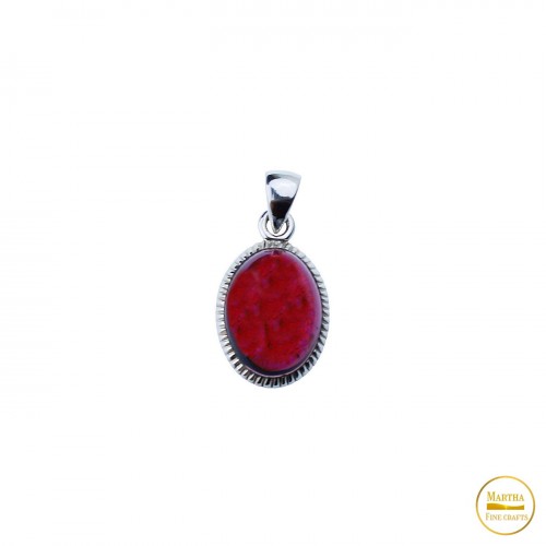 Garnet Pendant in 925 Sterling Silver