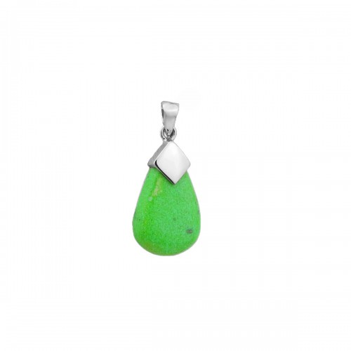 Gaspeite Pendant in 925 Sterling Silver