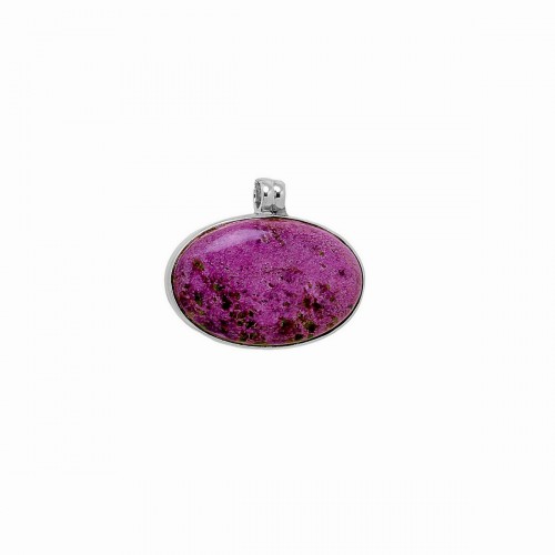 Purpurite Ovale Pendentif en argent 925